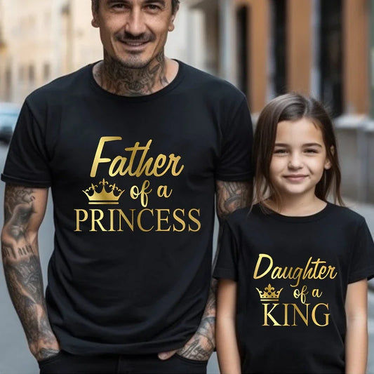 Father of a Princess & Daughter of a King Matching T-Shirts