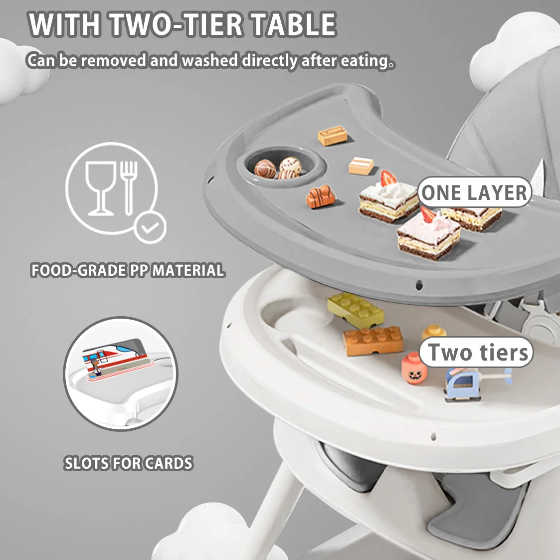 Foldable Baby High Chair – Safe, Comfortable & Easy to Clean! 🍼